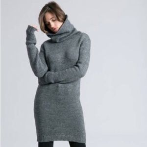 H&M Soft Oversized Turtleneck Sweater Dress